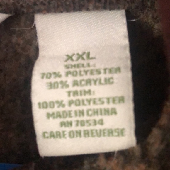 Men’s ORVIS acrylic herringbone pullover drawstring crew neck jacket - Picture 7 of 10